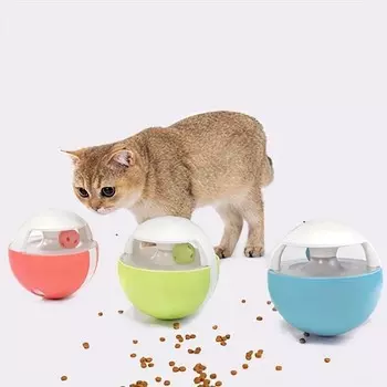 1PC Cat Tumbler Toy, Fun Leaky Ball Toy, Suitable for Cats and Dogs to Relax and Enjoy Themselves зелёный