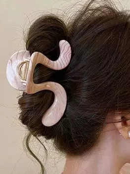 1PC Catch ~ Simple, Geometric, Grab Clip, New, Premium, Back of Head, Updo, Shark Clip, Half-Updo, Headpiece