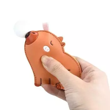 1PC Charms Animal Bag Pendant Funny Blow Bubbles Keychain Accessories PU Leather Cartoon Gift Stress Relief Car Keyring