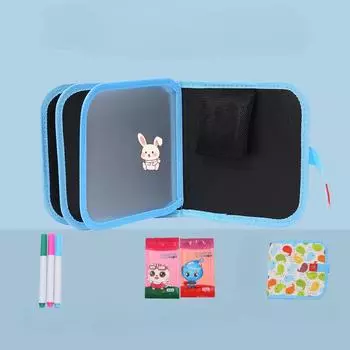 1Pc Children Magic Blackboard Educational Child Games Coloring Books Kids Toys To Draw 6 Sided Erase Boards with Water 3 Chalk Pens