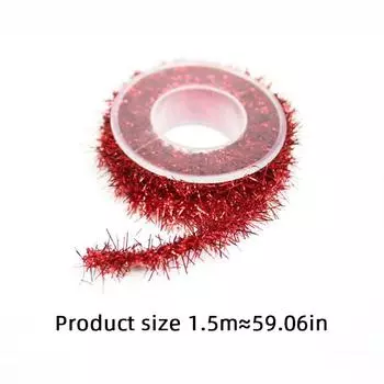 1pc Christmas decoration tinsel colored strips DIY with iron wire tinsel yarn festive supplies