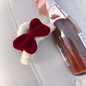 1pc Christmas hair accessory~Sweet and cute hair clip, plush bow, white and anti-aging hair clip, vintage hair clip for women