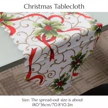1pc Christmas Table Runner Santa Claus Tablecloth Banquet Party Dinning Table Flag Christmas Decorations Christmas Tablecloth