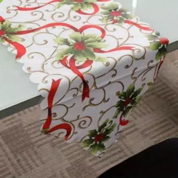 1pc Christmas Table Runner Santa Claus Tablecloth Banquet Party Dinning Table Flag Christmas Decorations Christmas Tablecloth