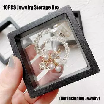1pc Clear Jewelry Display Box, Earring Bracelet Necklace Organizer, Portable Ring Storage Holder Case, Gift For Valentine s Day 1PCS
