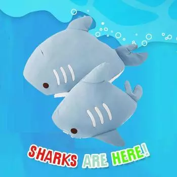 1pc Cool feeling shark doll plush toy sleeping Pillow Shark Doll Birthday Gift Anniversary Gift Holiday Gift Christmas Halloween 22x33cm