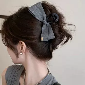 1pc Cowboy bow clip, new popular high-end hair clip, back of the head, large plate hair, shark clip headband accessory