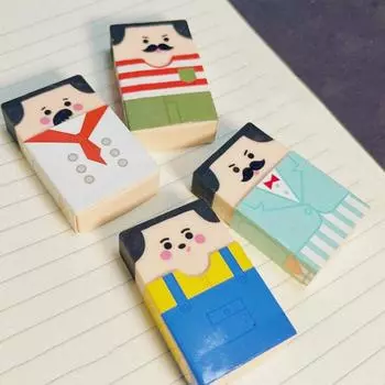 1 шт. творческий ластик от облысения старик ластик карандаш ластик студенческие канцелярские школьные принадлежности OneSize