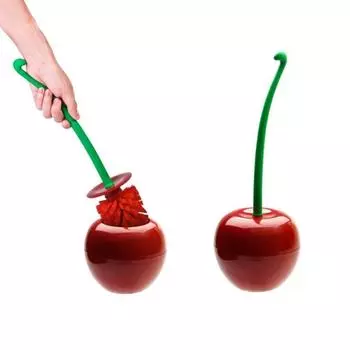1pc Creative Bathroom Cherry Shaped Toilet Brush with Storage Seat Bathroom Brush Toilet Set Accessories кларет