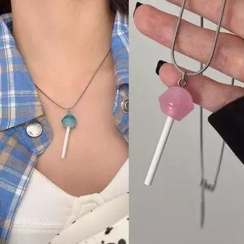 1шт творческий леденец конфеты кулон ожерелье женщин ключицы цепи ожерелье ювелирные подарки
