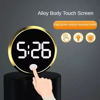 1PC Creative Luminous Digital Car Clock Automobiles Internal Stick-On Mini LED Digital Clocks Auto Ornament Car Accessories