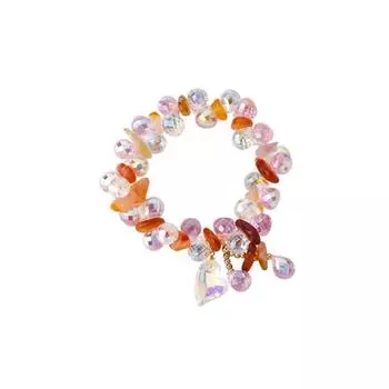 1pc Crystal Exquisite Stone Pendant Fashion Jewelry Shiny Bracelet Beaded Birthday Gift