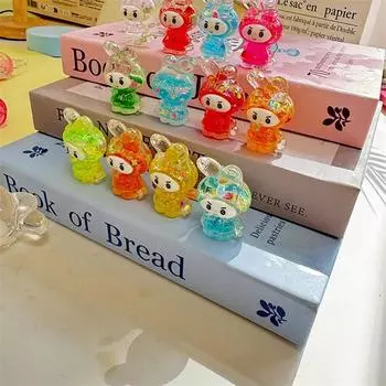 1 шт. Милая глухая сумка, маленький подарок, мультяшный Лабубу, зыбучий песок, глухая коробка, брелок, сделай сам, ювелирные изделия, кукла, настольные украшения для автомобиля