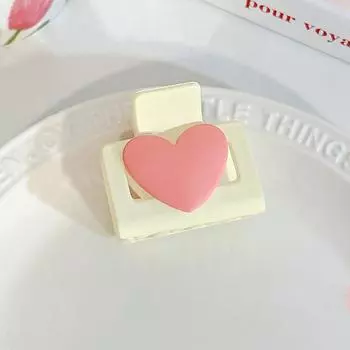 1pc Cute girl s love grabbing fairy, sweet peach heart hair clip, small fresh and fashionable shark clip headband