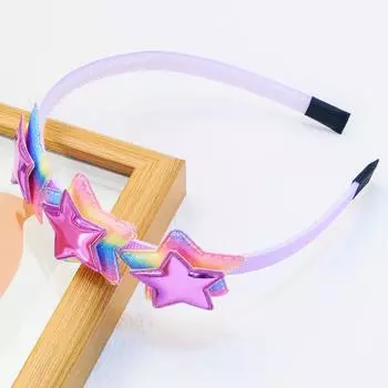 1PC Cute Girls Headbands Glitter Star Shaped Hairbands Rainbow Star Headbands Kids Children Party Decoration Hair Accessories