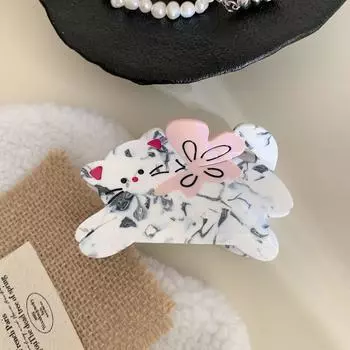 1pc Cute kitten bow, vinegar hair, shark catching clip, exquisite back of the head, coiled hair, ponytail clip, hair accessory