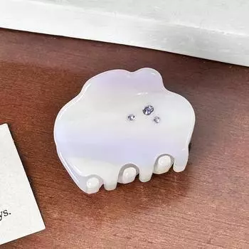 1pc Cute small cloud hair clip with high-end feel, diamond studded vinegar grip clip, bangs clip, candy colored hair clip