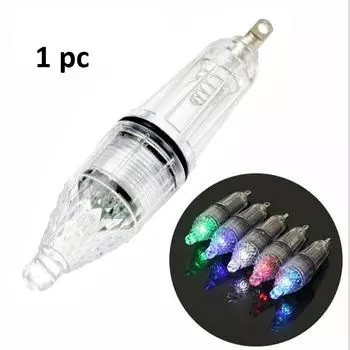 1 шт. светодиодный фонарь для подводной рыбалки с глубоким каплей 12/17 см 0-300 м, вспышка для ловли кальмаров, водонепроницаемый, аксессуары для ночной рыбалки в море 12cm красный