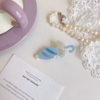 1pc Design Umbrella Hair Clip Cartoon Cute Duckboard High End Hairpin Side Clip Sweet Hair Clip