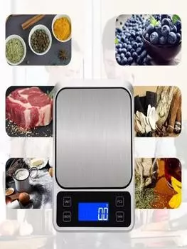 1pc Digital Weighing Food Balance Household Stainless Steel Kitchen Scale Commercial Scale for Coffee Scale
