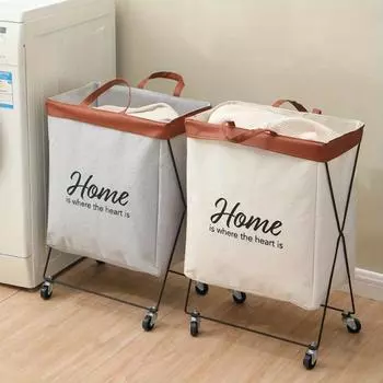 1 шт. Корзина для грязной одежды, складная корзина для хранения с шкивом, корзина для белья, моющаяся хлопковая и льняная бытовая корзина для хранения грязной одежды