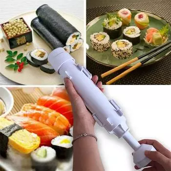 1pc DIY Sushi Making Machine Home Kitchen Gadgets Tools Quick Sushi Maker Japanese Roller Gadgets Rice Mold Bazooka Meat Rolling