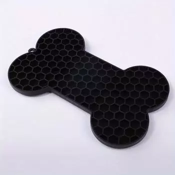 1PC Dog Slow Food Pad Bone Silicone Pet Licking Pad