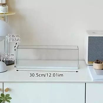 1PC Doll Display Multi-Function DIY Scene Dustproof Storage Box Waterproof Display Box Stackable 30x10x7.8cm прозрачный