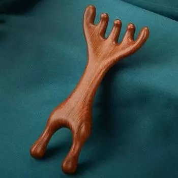 1PC Double Headed Body Meridian Massage Comb Sandalwood Wide Tooth Wood ResinTherapy Massage Comb Help Blood Circulation
