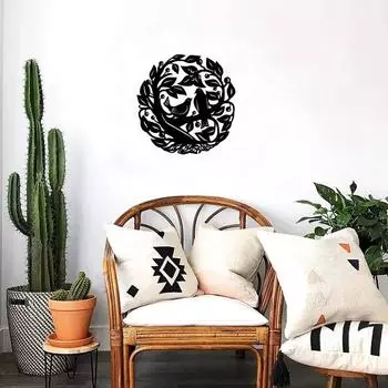 1pc Dove Birds on Tree Branch Wall Metal SculptureTree of Life Metal Wall Art Home Decor Living Room/Home Decoration чёрный