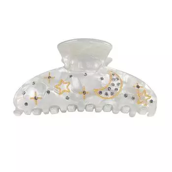 1pc Dreamy pentagram sky large diamond studded hair clip with fine sparkling star acrylic sheet clip jewelry clip for women