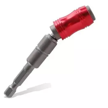 1pc Drill Bit Holder, Magnetic Swiveling Bit Tip Holder Set Drill Bit Extension Pivot 1/4 Inch Hex Quick Release Pivoting Screwd красный