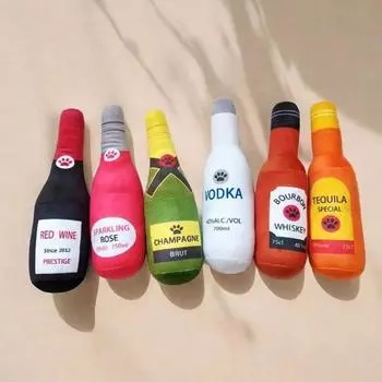 1PC Durable Squeaky Pet Chew Toy-Ultra-Interactive Toy for Endless Fun and Effective Training with Dogs,Unique Pet Bottle Design белый