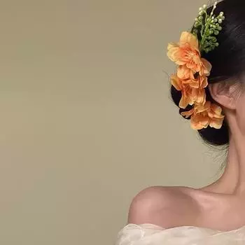 1pc Early spring pink cherry blossom flower hair comb, coiled hair comb, vacation style, gentle headband flower