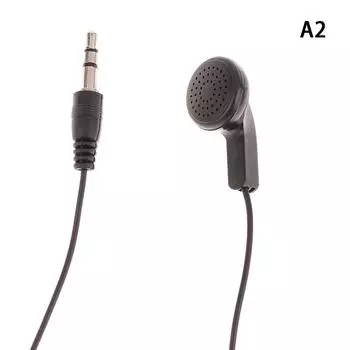 1Pc Earpiece 3.5Mm Plug Single Side Headset Headphone Dual Channel Earphone For Laptop Pc Headset Flat Ear Type