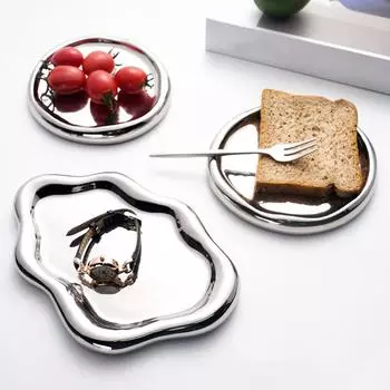 1PC Earring Hanging Board Jewelry Stand Necklace Decoration Trays Creative Ceramic Tray Photography Props