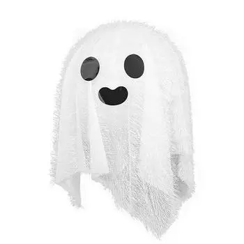 1PC Easy Halloween Craft Supplies Halloween Ghost Lantern Handmade Spooky Lantern Decor Eco-Friendly Halloween Crafts 30cm белый