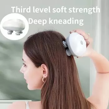 1PC Electric Cat Massager Body Shoulder Leg Arm Neck Deep Tissue Head Scalp Massage Kneading Vibrating Device Health Care Relax белый