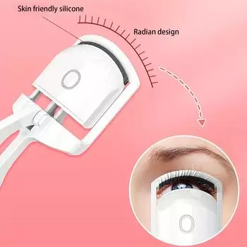 1PC Electric eyelash curler, eyelash curler, USB charging mini long-lasting makeup tool, beauty tool розовый