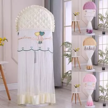 1Pc Electric Fan Cover Household Fully Wrapped Minimalist Fan Cloth Vertical Terylene Fan Protective Cover Dust Cover 45-50cm фиолетовый