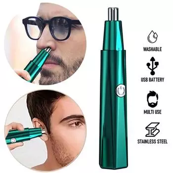 1PC Electric Nose Hair Trimmer Machine Men Nose Hair Shaver Clipper Shaving Cutter Tool Portable Automatic Nose and Ear Trimmer чёрный