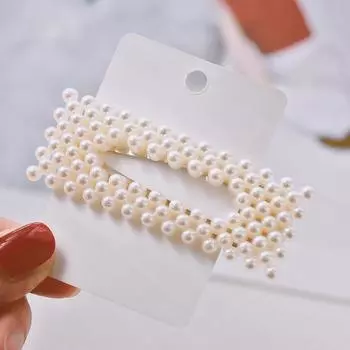 1PC Elegant BB Hair Pins Metal Fashion Barrettes Hairpins Korea Chic Imitation Pearl Hair Clip Hair Styling Accessories