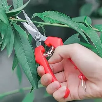 1PC Ergonomic Stainless Steel Gardening Clipper - No Battery Required, Easy To Trim Potted Plants and Gardens синий