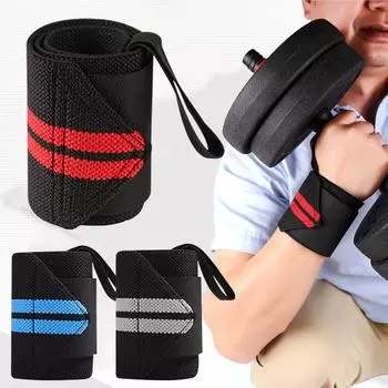 1PC Exercise Pressure Strap Elastic Wrist Wrist Pressure Weight Lifting Sports Wrist Bandage Wrap Wrist Guard against Sprain Men красный