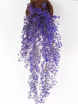 1 шт. искусственный цветок, искусственное подвесное растение, золотой колокольчик, ива, пластик для внутреннего и наружного использования, реалистичная подставка для цветов в саду и гостиной 85cm фиолетовый