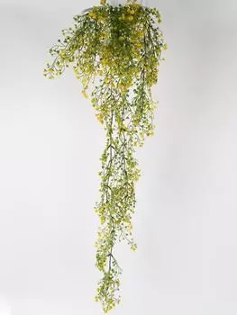 1 шт. искусственный цветок, искусственное подвесное растение, золотой колокольчик, ива, пластик для внутреннего и наружного использования, реалистичная подставка для цветов в саду и гостиной 85cm фиолетовый