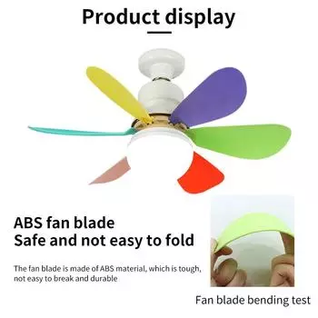1pc Fan Ceiling Fan With Light And Remote Control E27 Socket Noiseless Dimmable LED Light For Bedrooms Kitchens Living Rooms белый