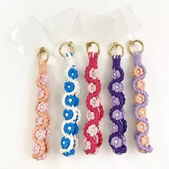 1 шт. модный брелок для мобильного телефона с цепочкой, плетеный брелок для ключей в виде цветка розы