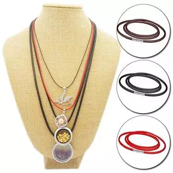 1 шт. модная вращающаяся застежка для изготовления ювелирных изделий кожаный шнур для ожерелья восковая веревка DIY аксессуары 1