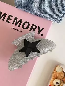 1pc Five pointed star high ponytail hair clip, small shark clip, high appearance hair accessory, summer